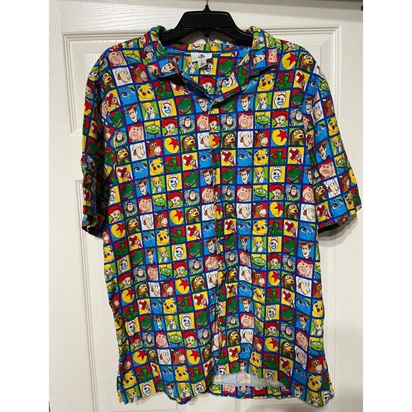 Disney Parks Toy Story 4 Men's Button Down Camp Hawaiian Shirt Large - Picture 8 of 9
